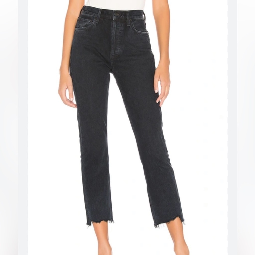 AGOLDE RILEY High Waisted Black Jeans size 26